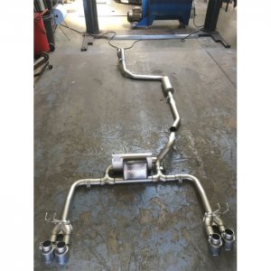 Honda Civic Performance Exhaust - Rear - Remus - Axle Back Exhaust w/Front Section/Chrome Tail Pipe Set - 2.0T - 2015